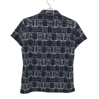 St ANDREWS(セントアンドリュース) ポロシャツ 白黒総柄 レディース M 043-4260706 N