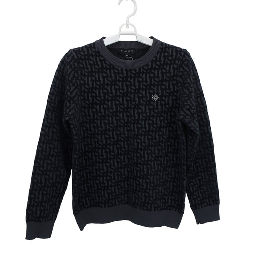 St ANDREWS(セントアンドリュース) セーター 黒グレー総柄 レディース M 043-4270952 A
