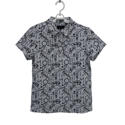 St ANDREWS(セントアンドリュース) ポロシャツ 白黒総柄 レディース M 043-4160306 A
