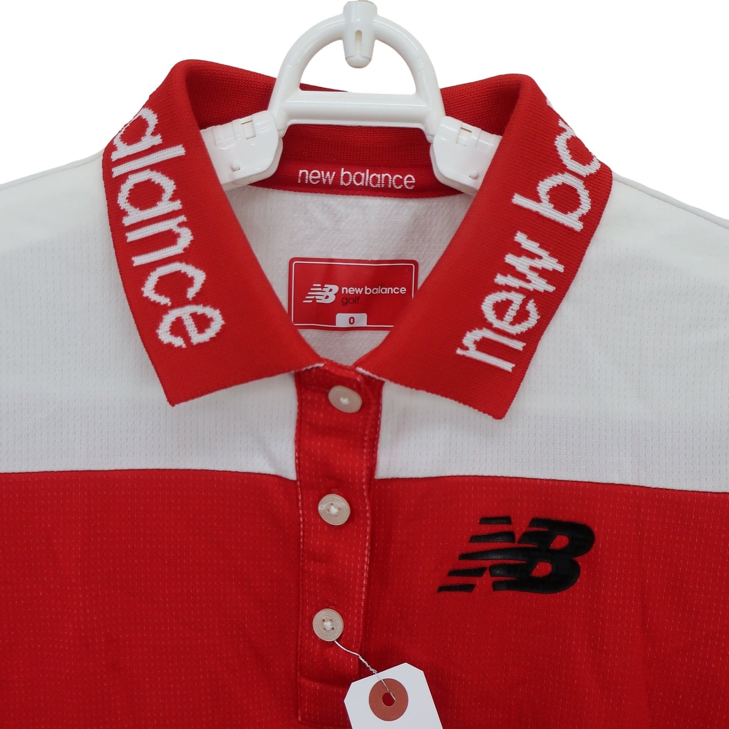 New Balance golf(ニューバランスゴルフ) ポロシャツ 赤白 レディース 0 012-8160503 A