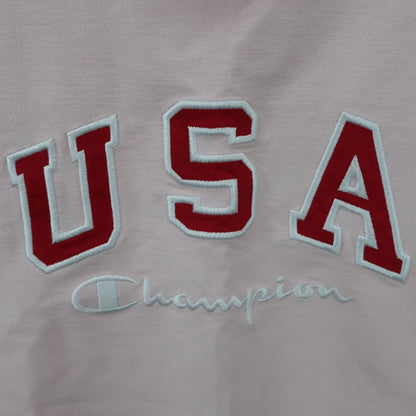 Champion(チャンピオン) 半袖モックネックシャツ ピンク レディース MEDIUM B