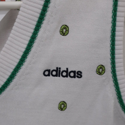 adidas(アディダス) ベスト 白キウイ柄 レディース M B