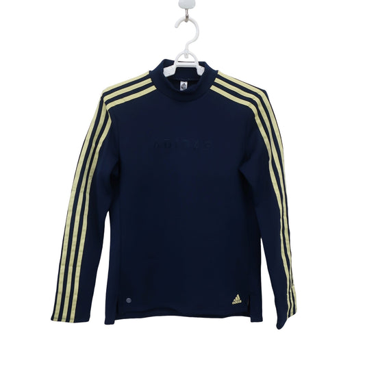 adidas(アディダス) 長袖モックネックシャツ ネイビー レディース M A