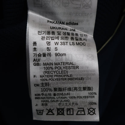 adidas(アディダス) 長袖モックネックシャツ ネイビー レディース M A
