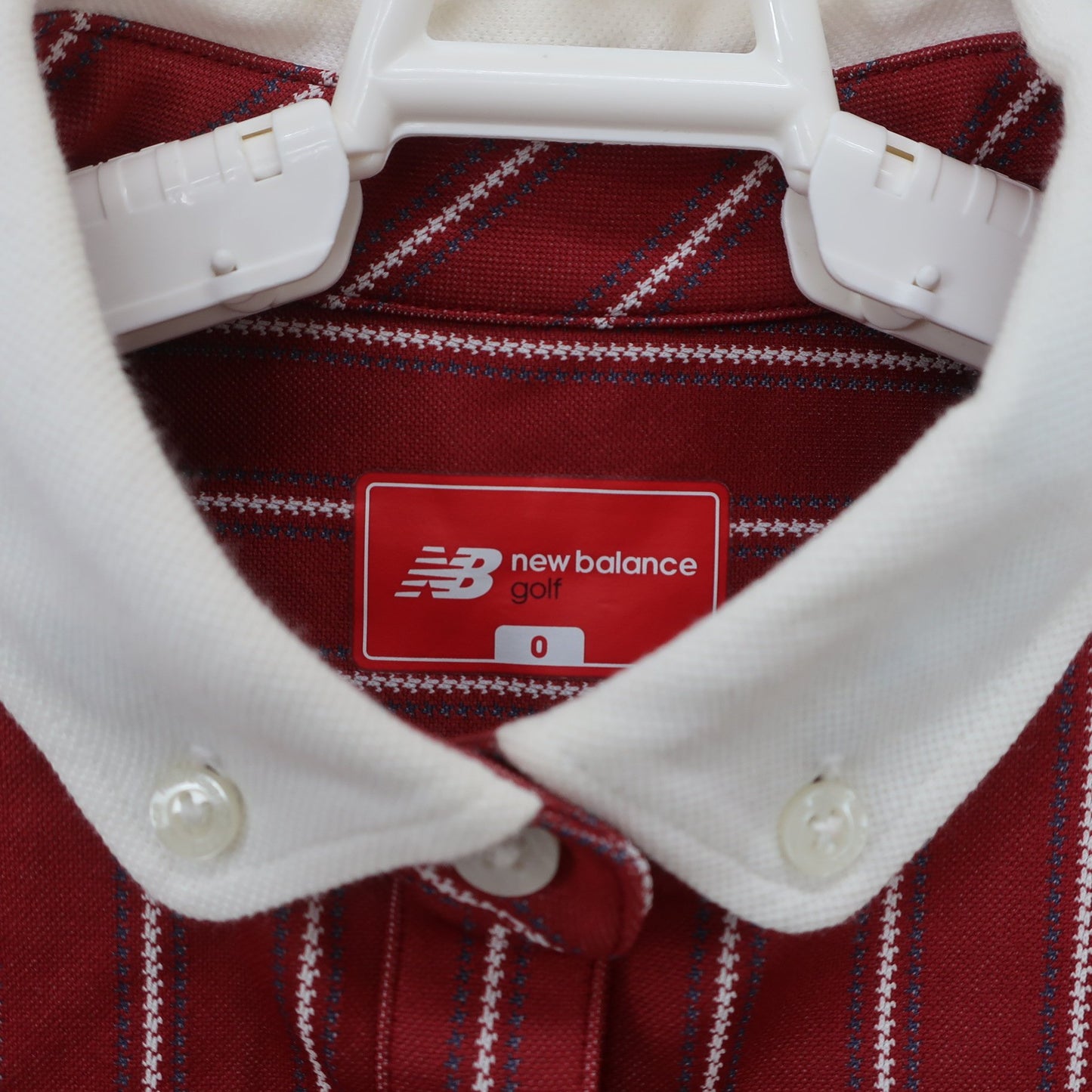 New Balance golf(ニューバランスゴルフ) 長袖ポロシャツ 赤系ストライプ レディース 0 012-7269502 A
