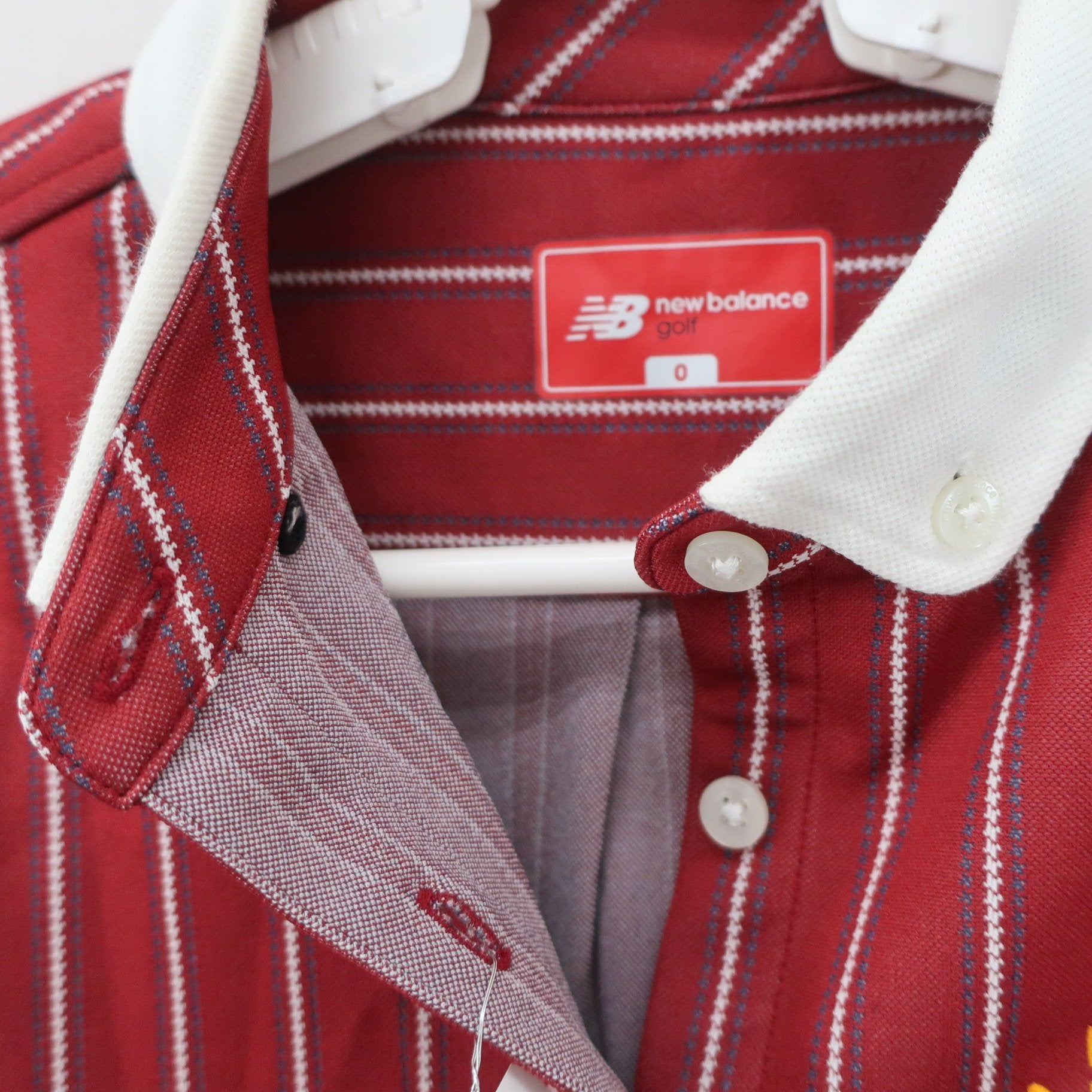 New Balance golf(ニューバランスゴルフ) 長袖ポロシャツ 赤系ストライプ レディース 0 012-7269502 A