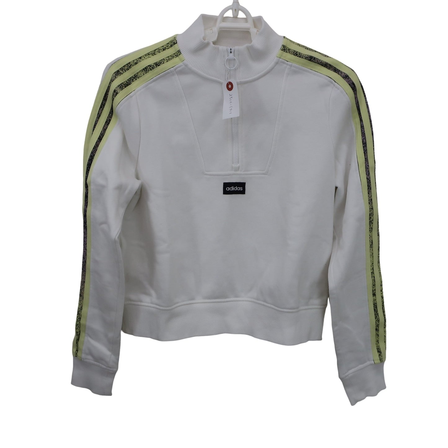 adidas(アディダス) ハーフジップトレーナー 白 レディース S A