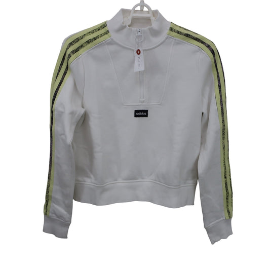 adidas(アディダス) ハーフジップトレーナー 白 レディース S A
