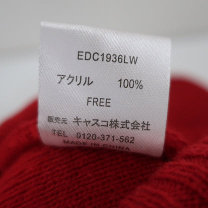 EDWIN GOLF(エドウィンゴルフ) ニットキャップ 赤 レディース フリーサイズ A