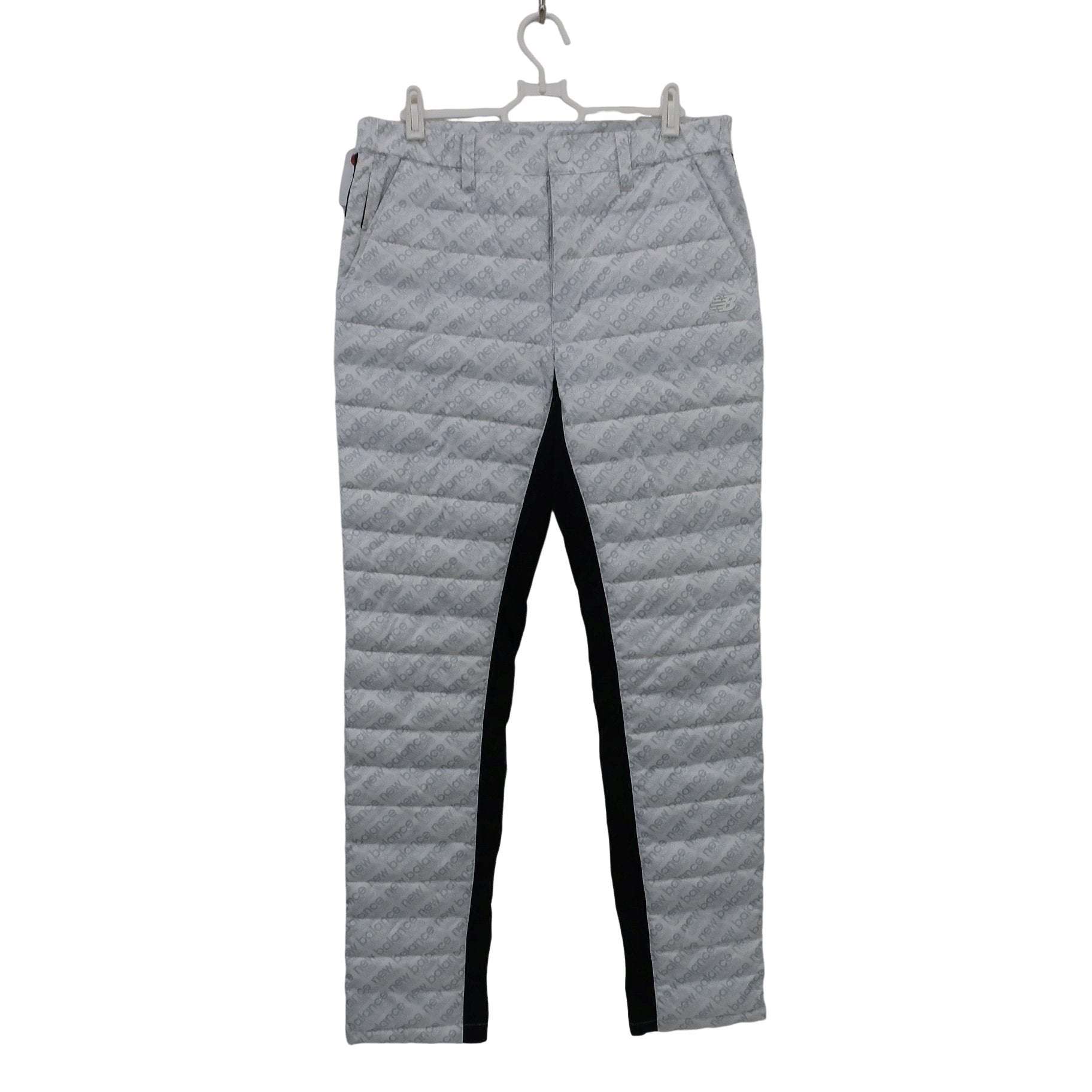 New Balance golf(ニューバランスゴルフ) ナイロンパンツ 白グレーロゴ柄 メンズ 4 012-9231003 A