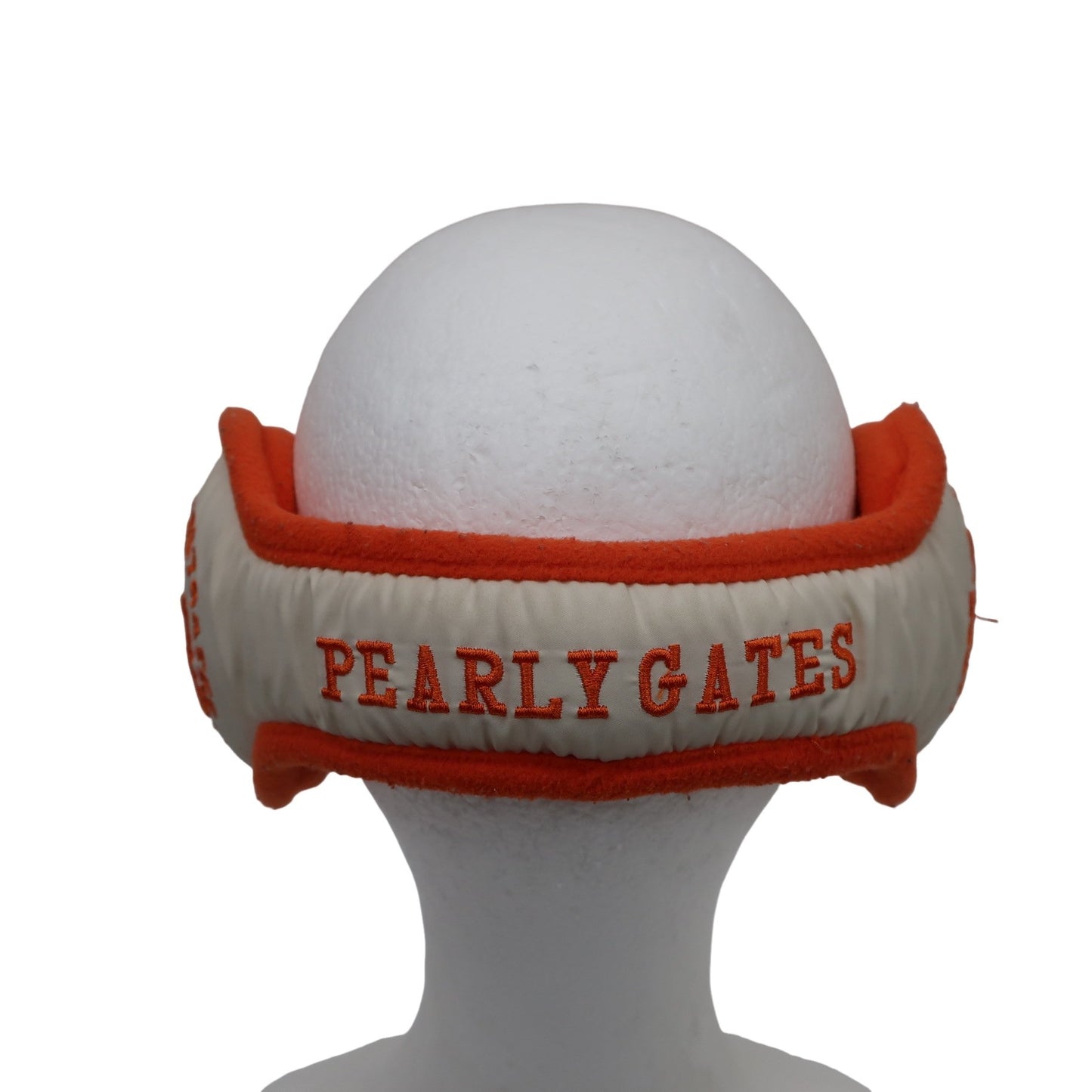 PEARLY GATES(パーリーゲイツ) 耳あて 白オレンジ レディース フリーサイズ B