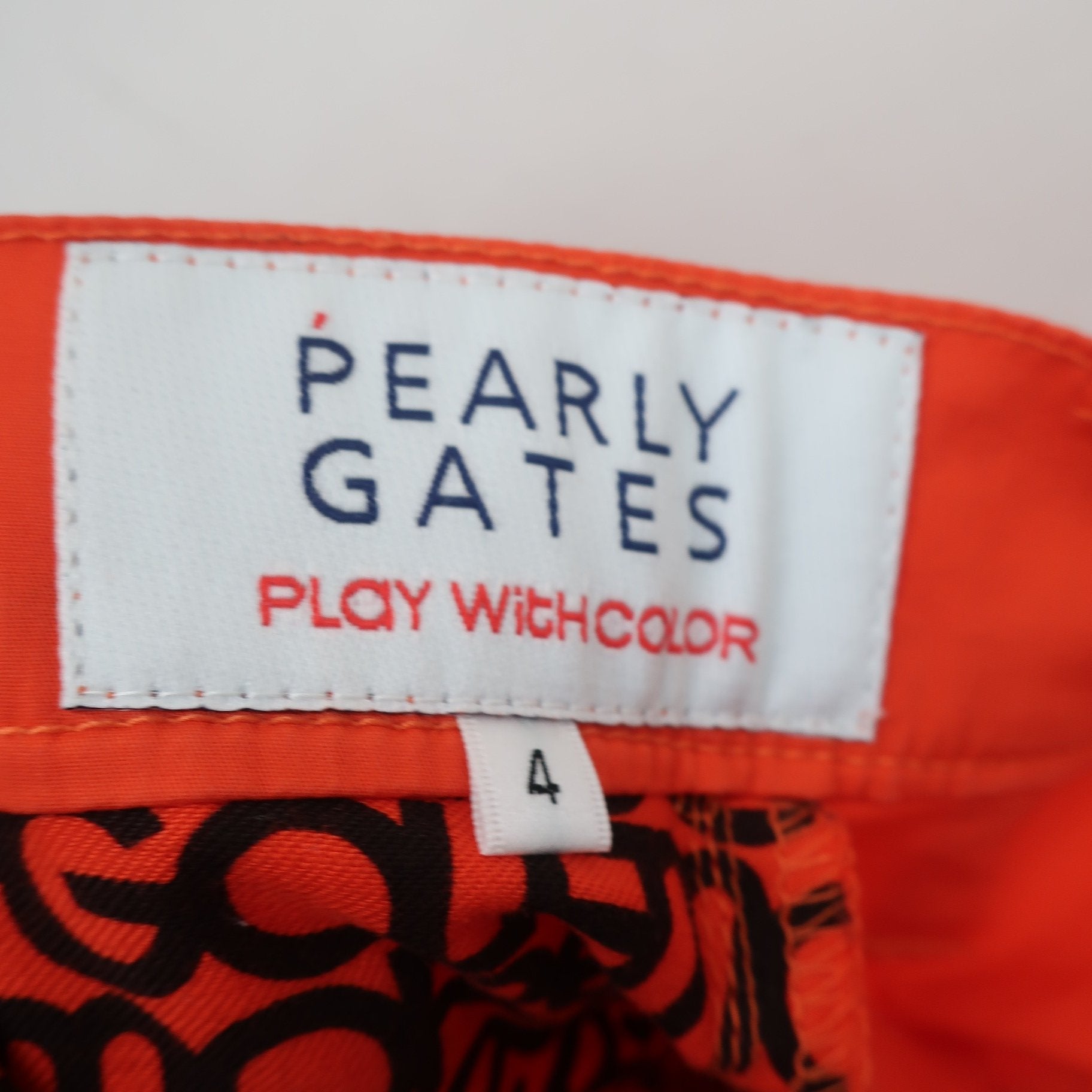 PEARLY GATES(パーリーゲイツ) ハーフパンツ オレンジ メンズ 4 B