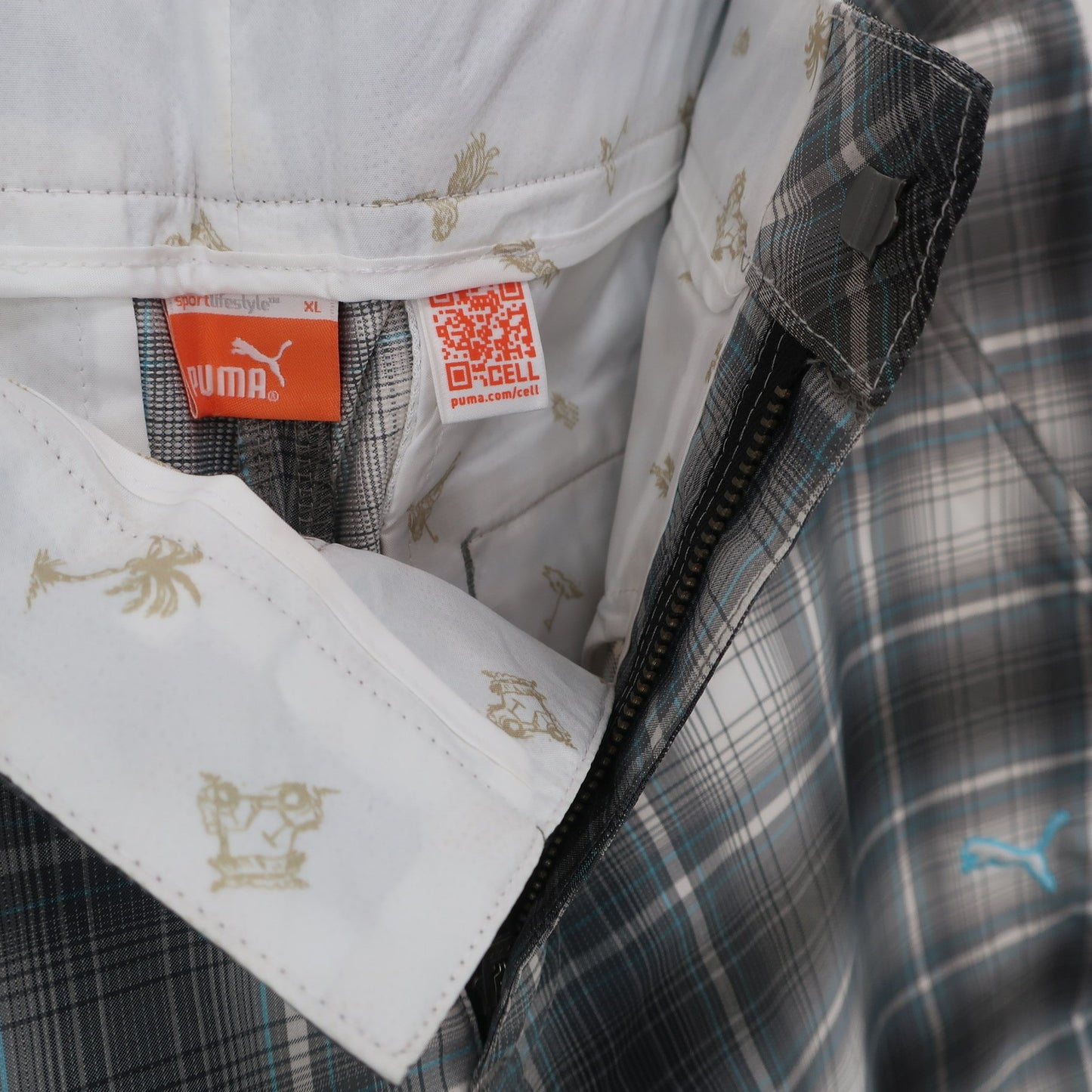 PUMA GOLF(プーマゴルフ) ハーフパンツ グレーチェック メンズ XL A