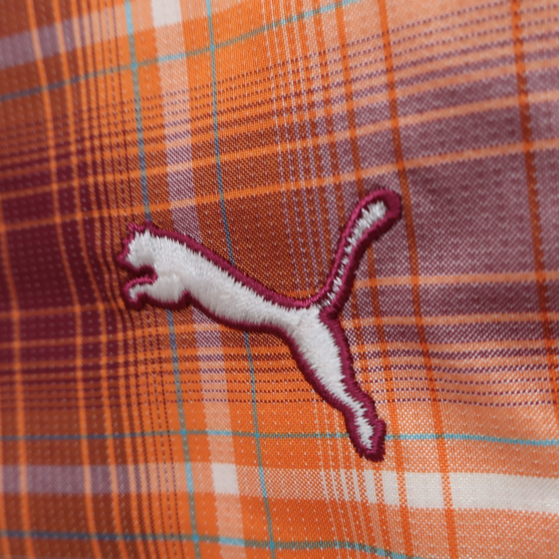 PUMA GOLF(プーマゴルフ) ハーフパンツ オレンジチェック メンズ L A