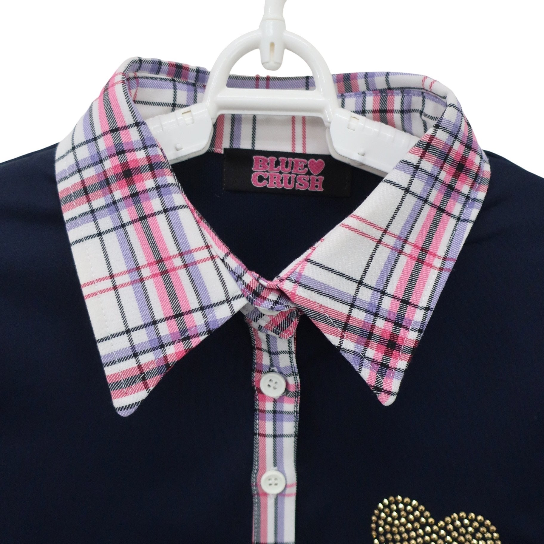 BLUE CRUSH(ブルークラッシュ) 長袖ポロシャツ ネイビー レディース A