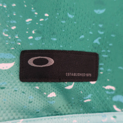 OAKLEY(オークリー) ハーフジップポロシャツ 緑総柄 メンズ M A