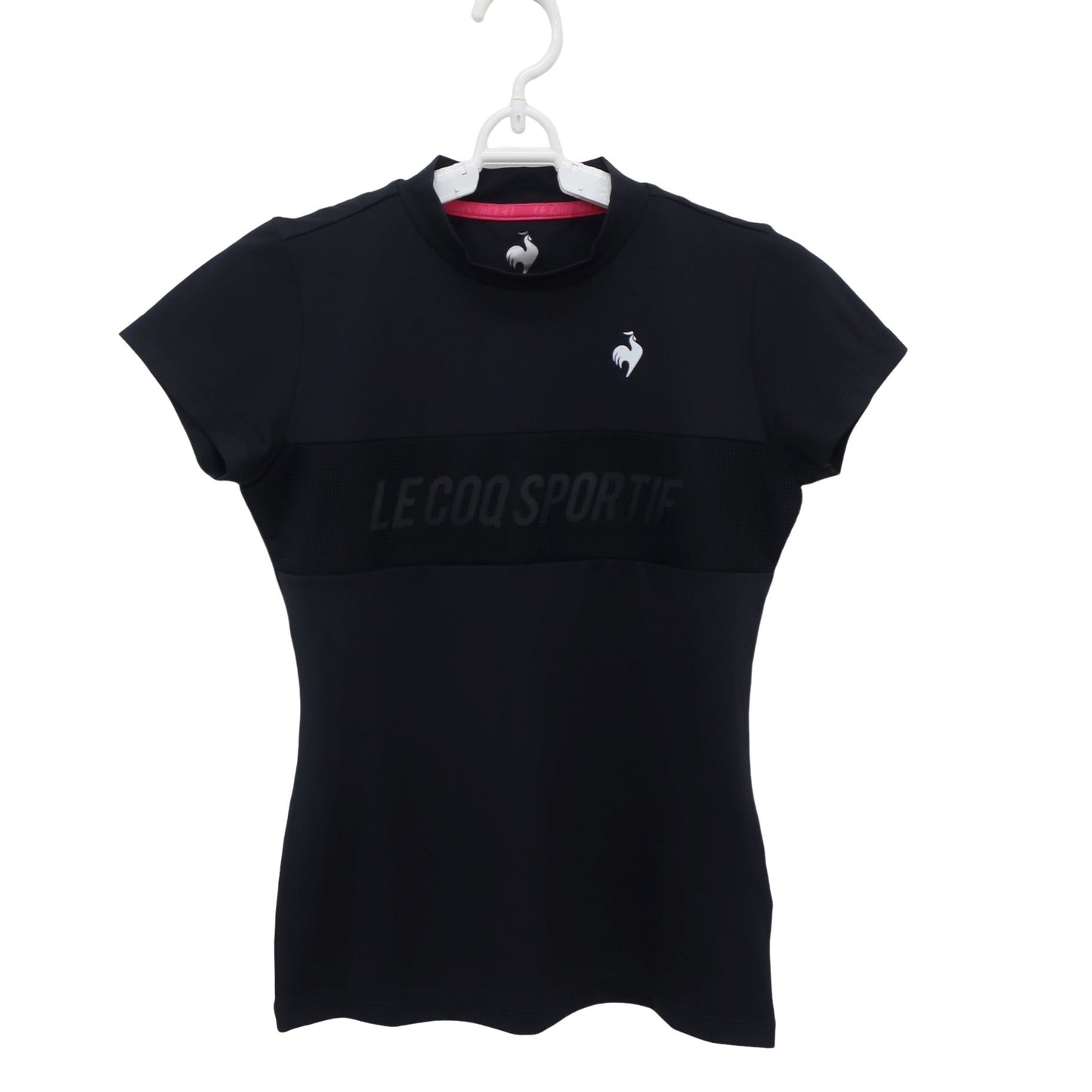 le coq sportif(ルコックスポルティフ) 半袖モックネックシャツ 黒 レディース S A