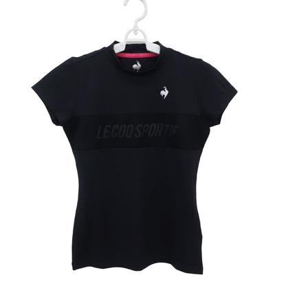 le coq sportif(ルコックスポルティフ) 半袖モックネックシャツ 黒 レディース S A