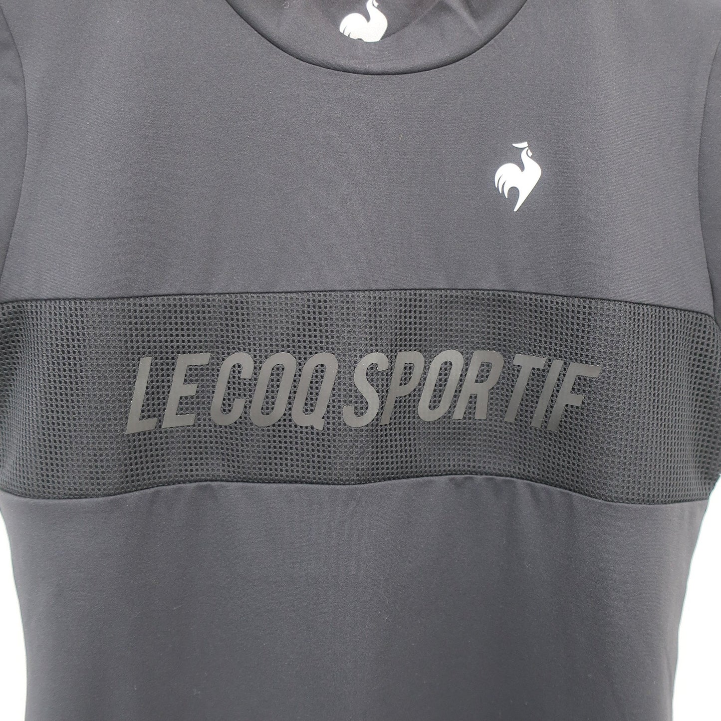 le coq sportif(ルコックスポルティフ) 半袖モックネックシャツ 黒 レディース S A