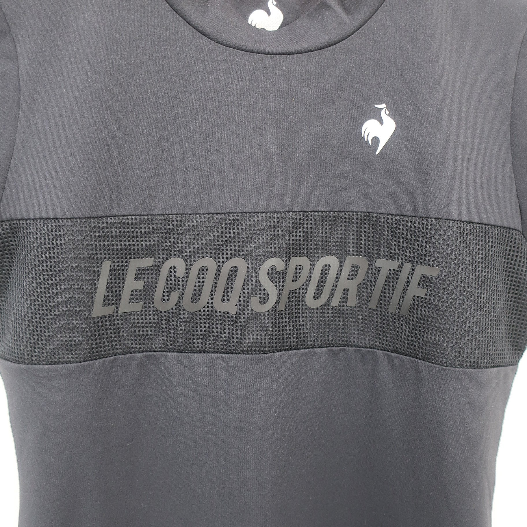 le coq sportif(ルコックスポルティフ) 半袖モックネックシャツ 黒 レディース S A