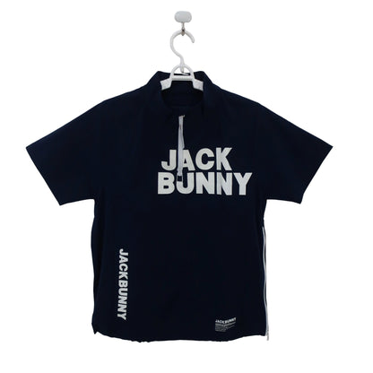 Jack Bunny(ジャックバニー) 半袖ハーフジップシャツ ネイビー レディース 0 263-2121308 A