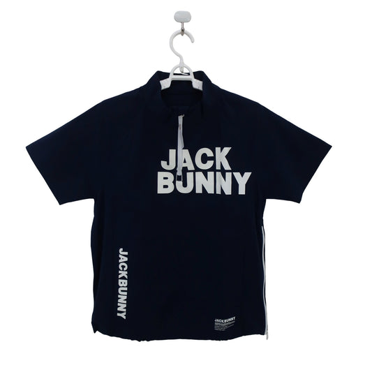 Jack Bunny(ジャックバニー) 半袖ハーフジップシャツ ネイビー レディース 0 263-2121308 A