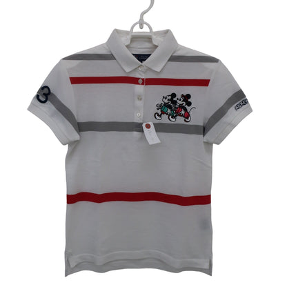 23区 GOLF(23区ゴルフ) ポロシャツ 白グレー赤ボーダー レディース 1 B
