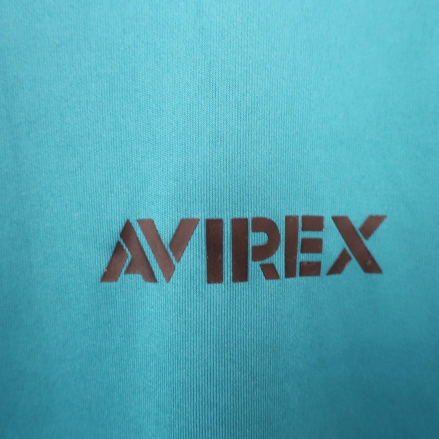 AVIREX 長袖モックネックシャツ エメラルドグリーン メンズ M A