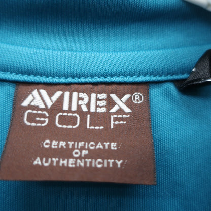 AVIREX 長袖モックネックシャツ エメラルドグリーン メンズ M A