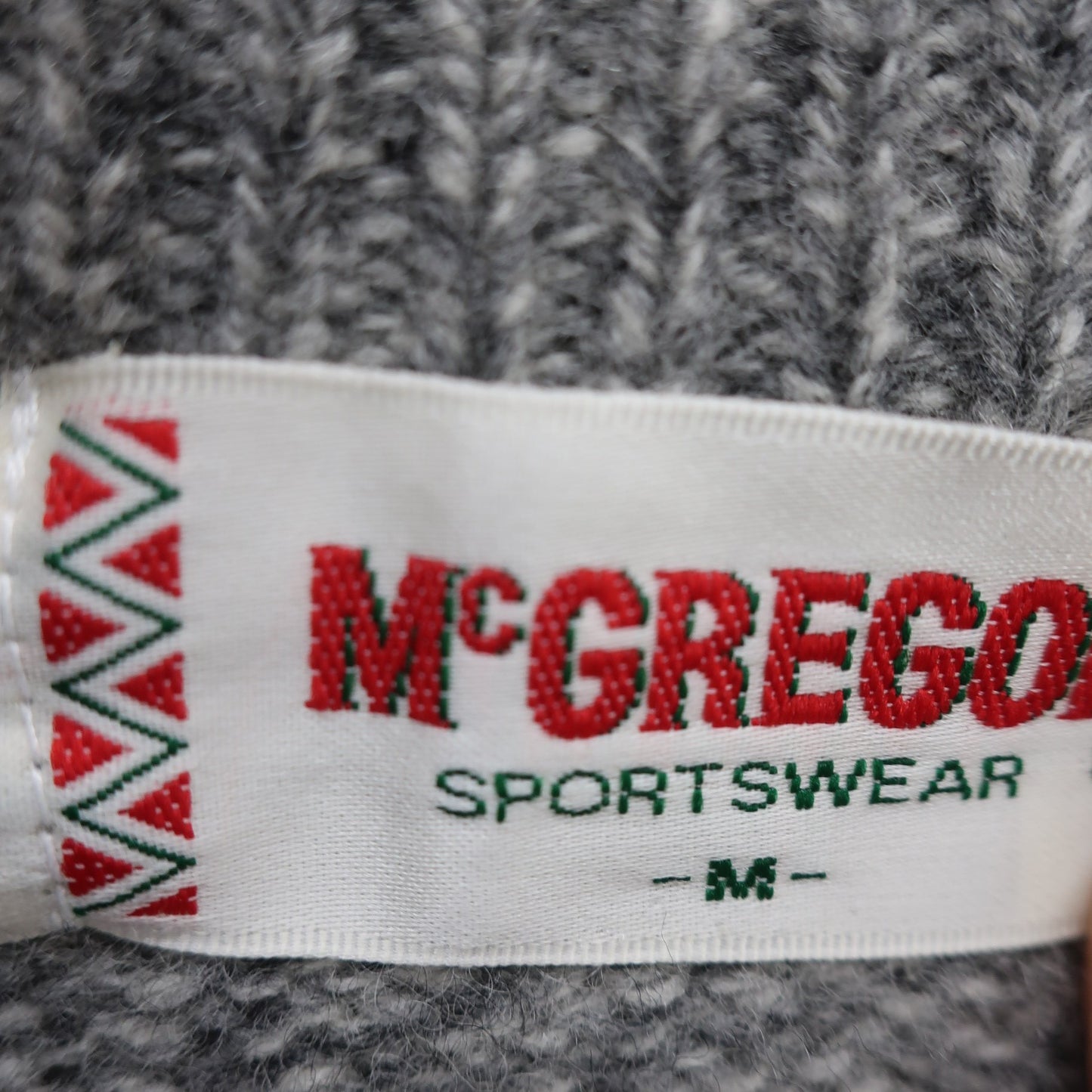 Mc GREGOR ハーフジップセーター グレー メンズ M B