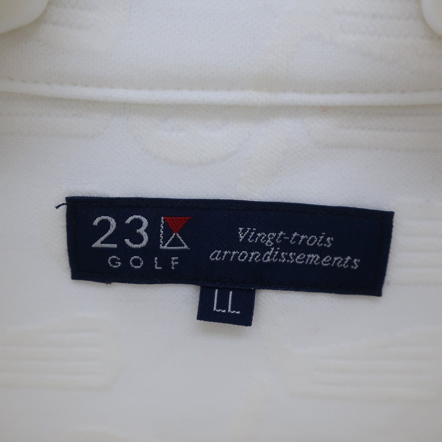 23区 GOLF(23区ゴルフ) 長袖ハーフジップシャツ 白 メンズ LL B