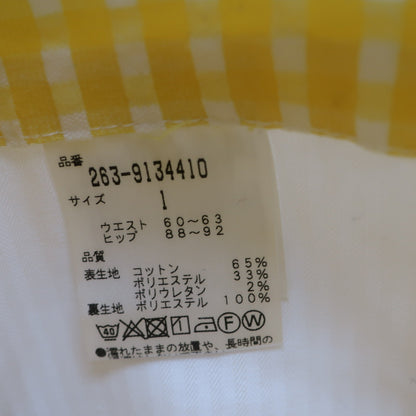 Jack Bunny(ジャックバニー) スカート 黄色白チェック レディース 1 263-9134410 A