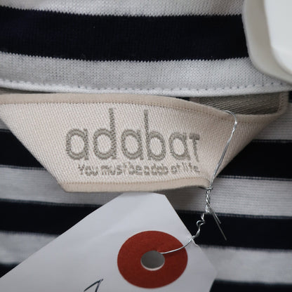 adabat(アダバット) ポロシャツ 白ネイビーボーダー レディース 38 B