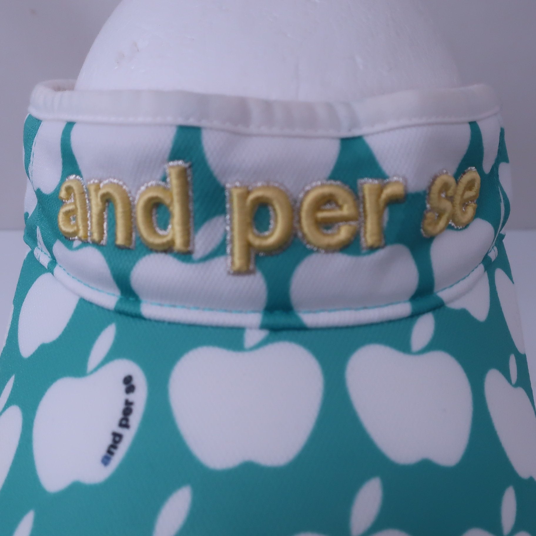 and per se(アンパスィ) サンバイザー 水色系総柄 レディース フリーサイズ A
