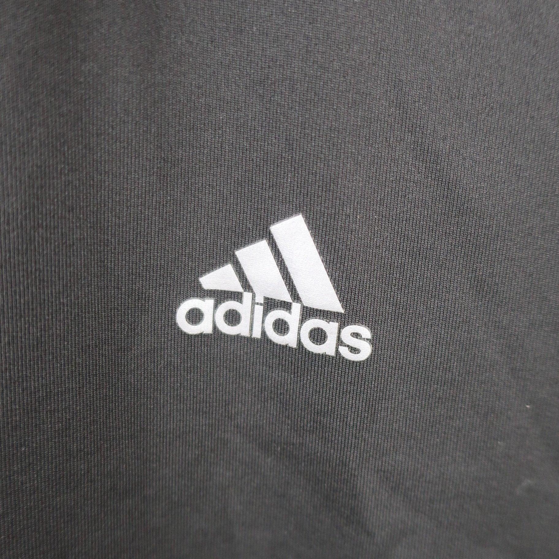 adidas(アディダス) ハーフジップポロシャツ 黒 メンズ L B