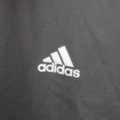 adidas(アディダス) ハーフジップポロシャツ 黒 メンズ L B