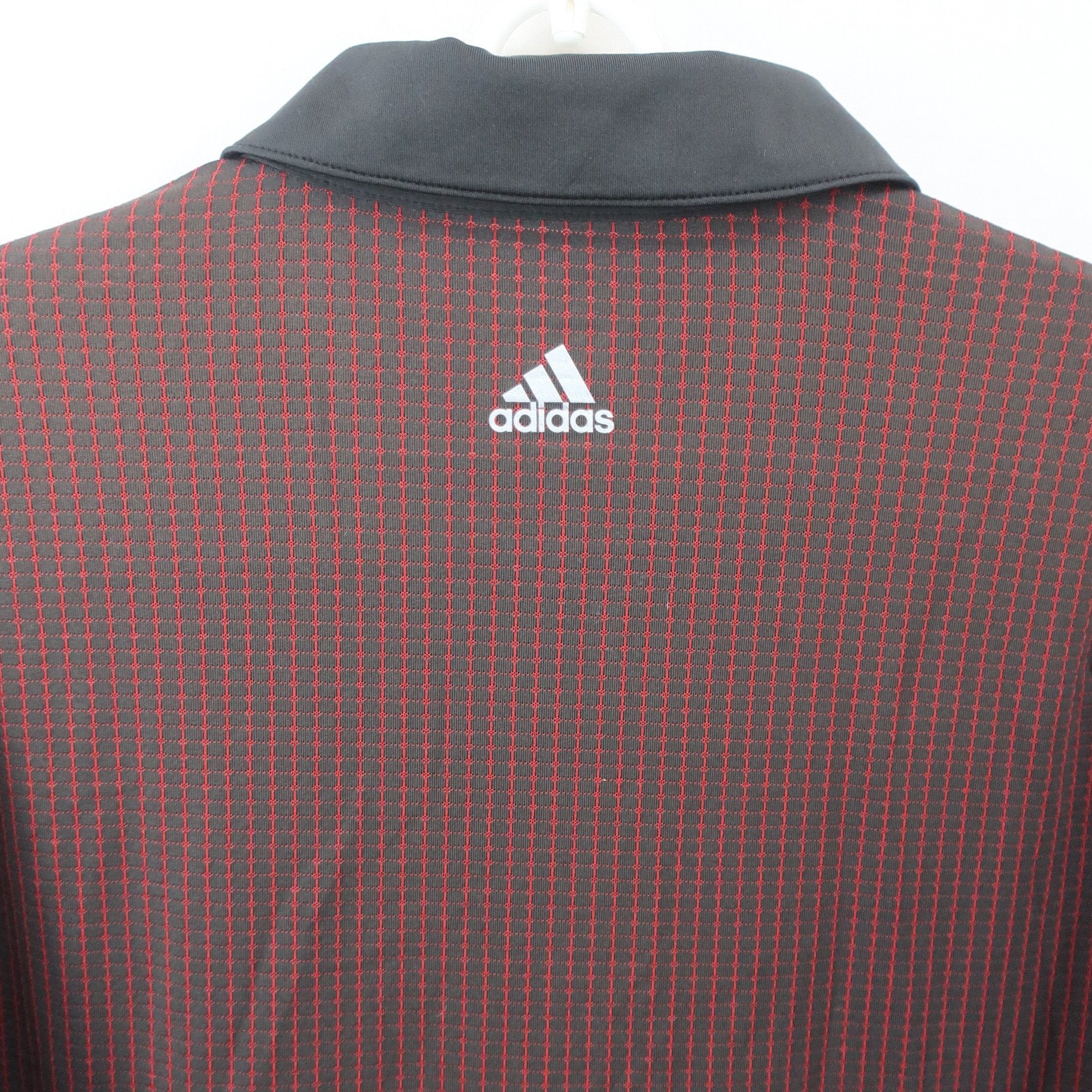 adidas(アディダス) ハーフジップポロシャツ 黒 メンズ L B