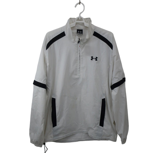 UNDER ARMOUR(アンダーアーマー) ハーフジップウィンドブレーカー 白 メンズ MD B