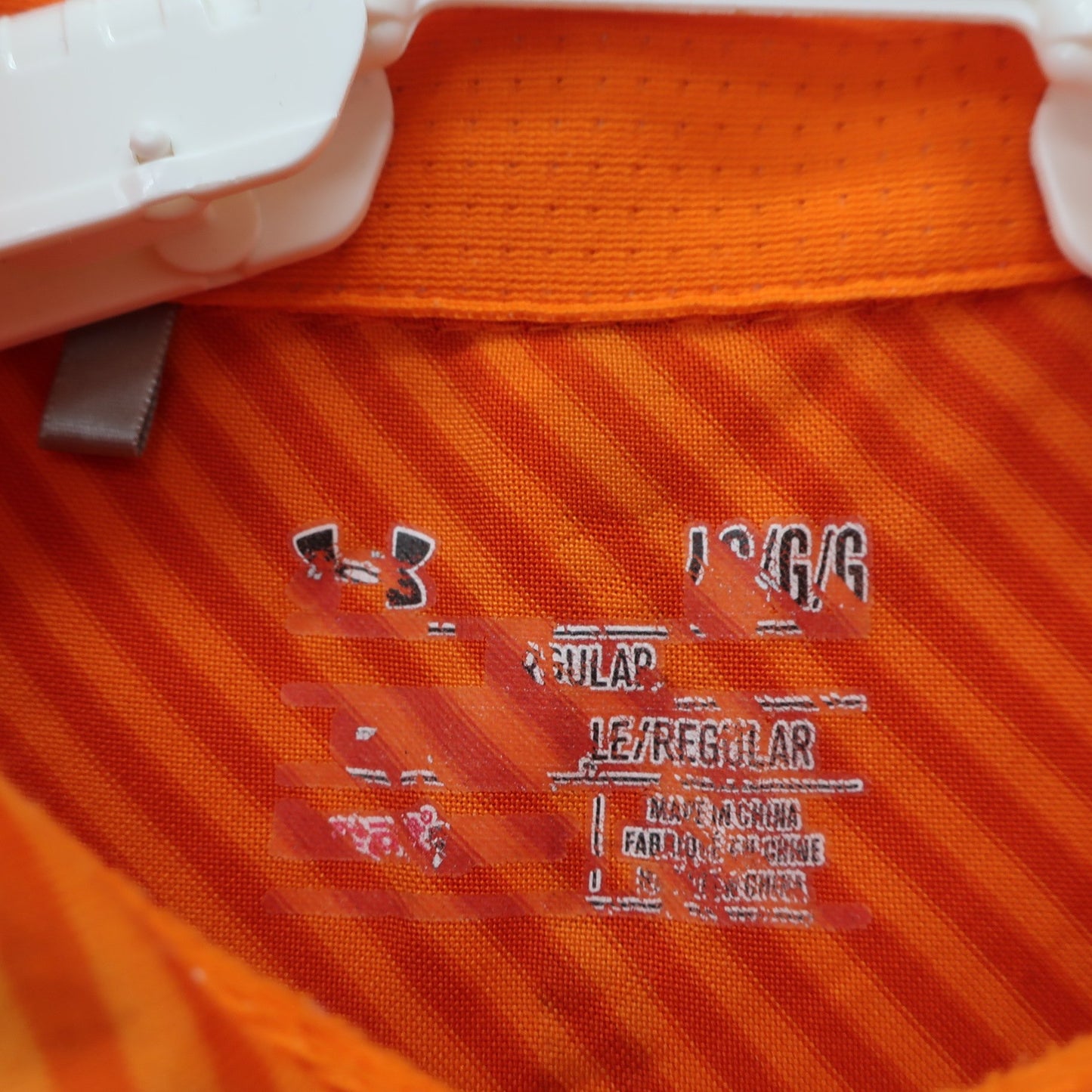 UNDER ARMOUR(アンダーアーマー) ポロシャツ オレンジ系ボーダー メンズ LG A