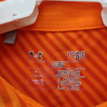 UNDER ARMOUR(アンダーアーマー) ポロシャツ オレンジ系ボーダー メンズ LG A