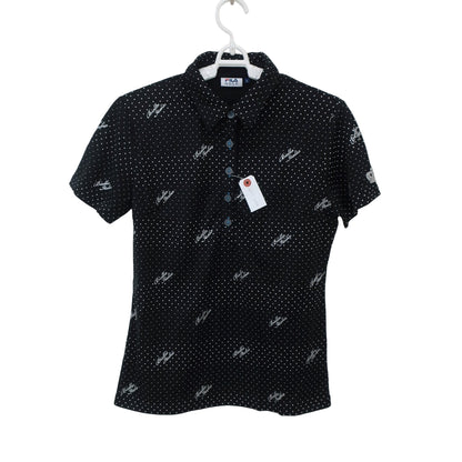 FILA GOLF(フィラゴルフ) ポロシャツ 黒白ドット柄 レディース L A