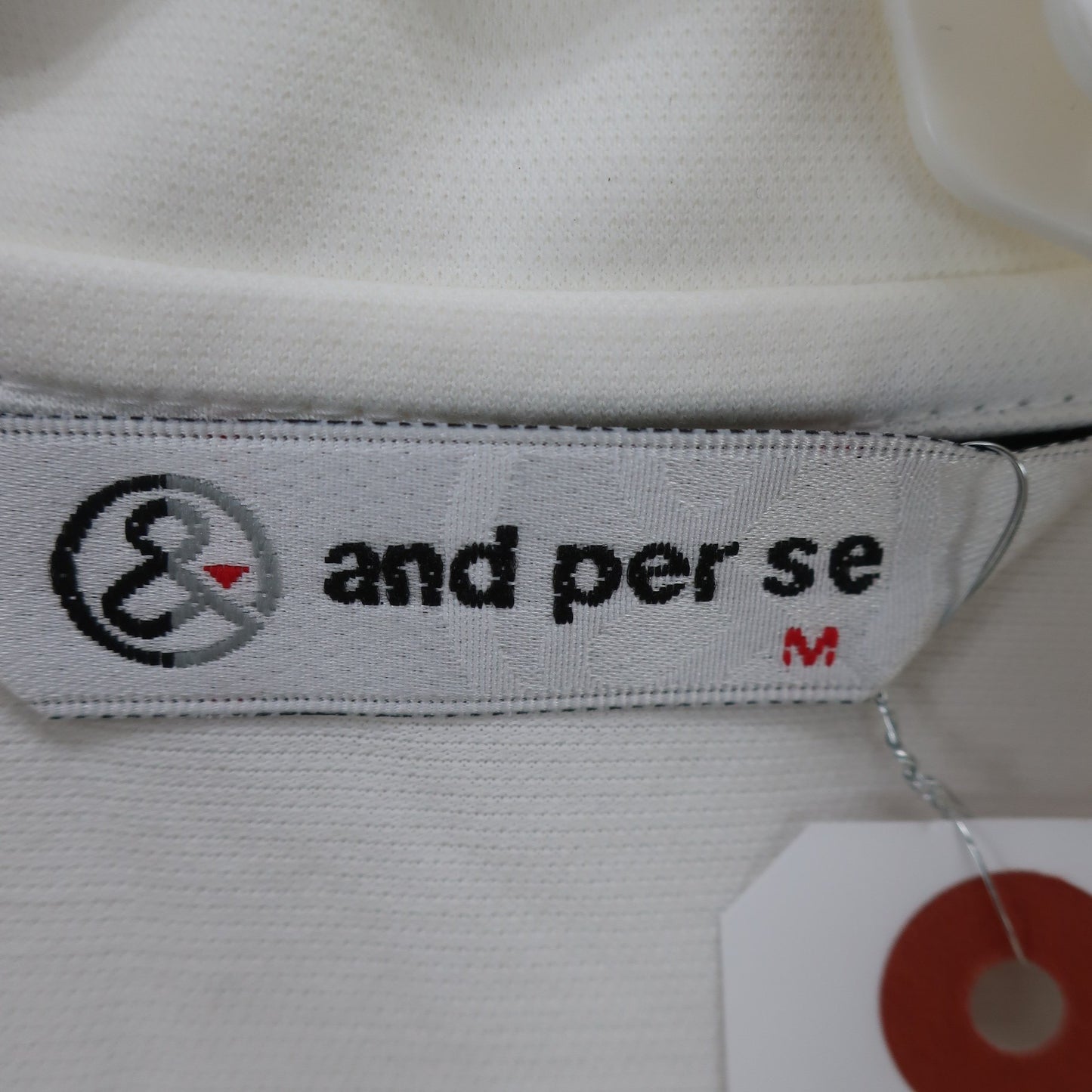 and per se(アンパスィ) ポロシャツ 白 レディース M 9605FS/V4 B