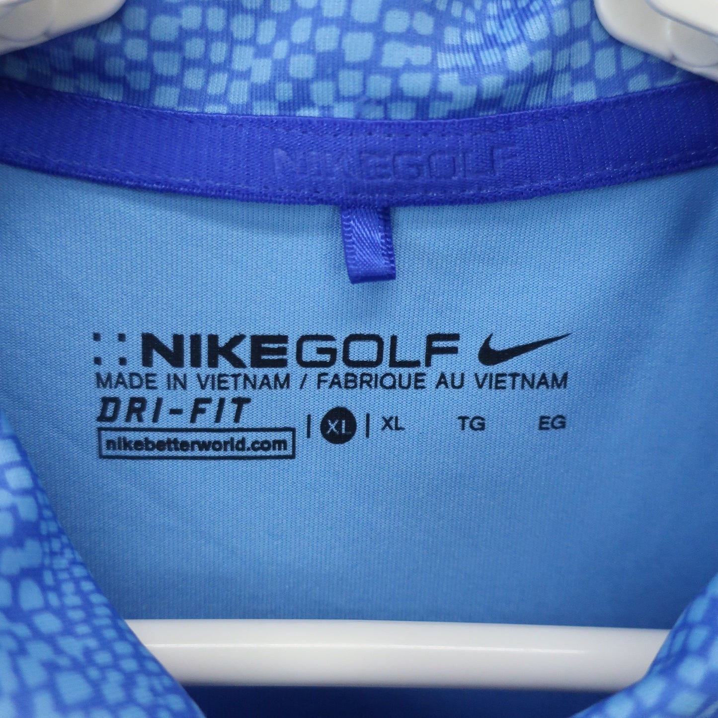 NIKE GOLF(ナイキゴルフ) ポロシャツ 青総柄 レディース XL A