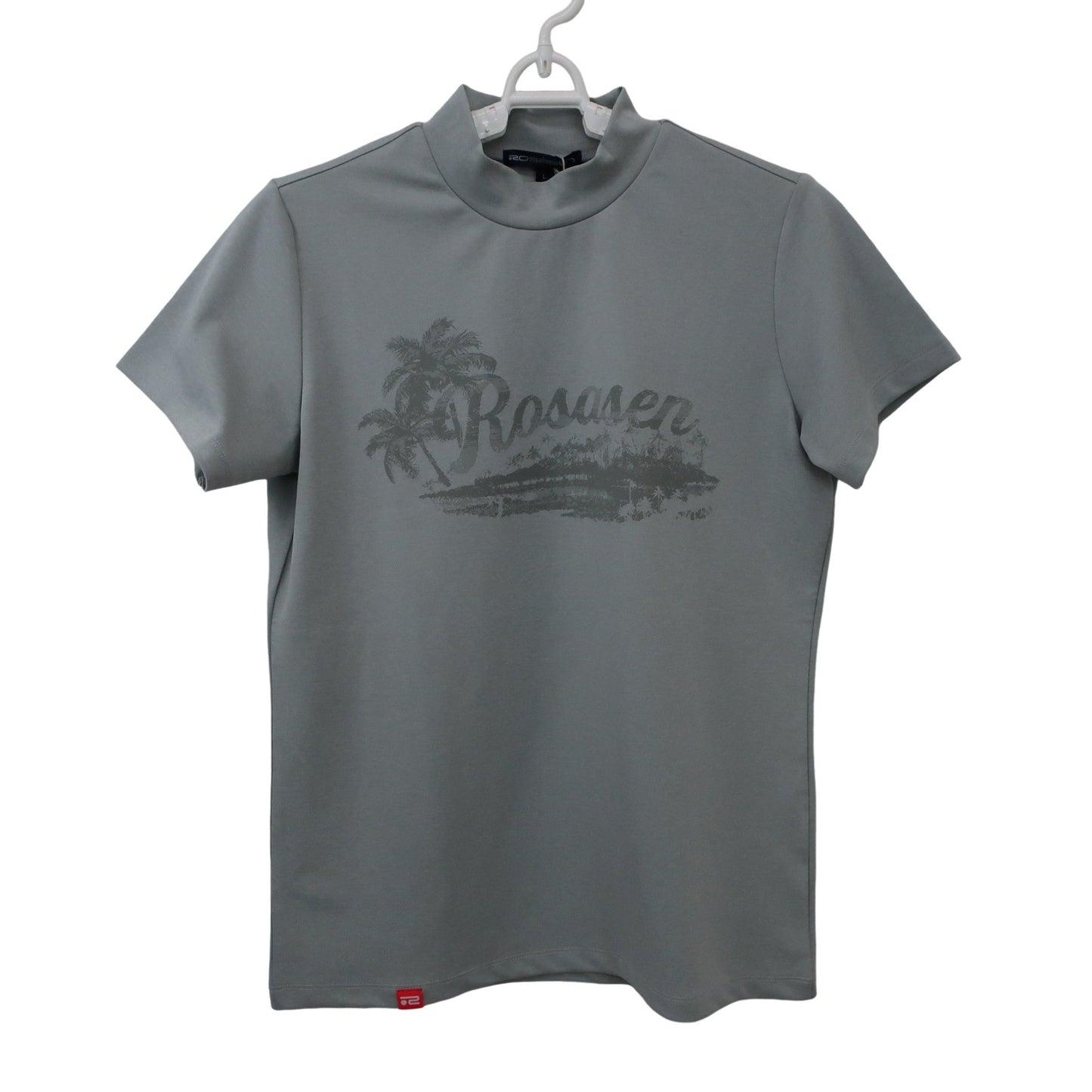 Rosasen(ロサーセン) 半袖モックネックシャツ グレー レディース L N