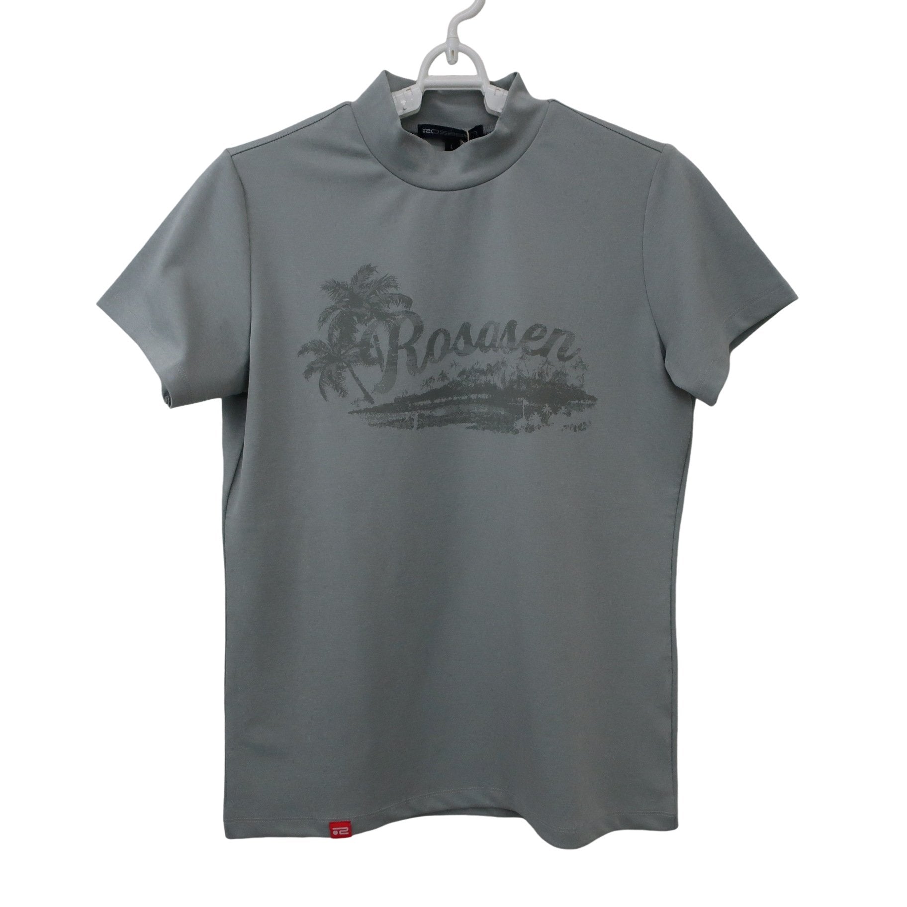 Rosasen(ロサーセン) 半袖モックネックシャツ グレー レディース L N