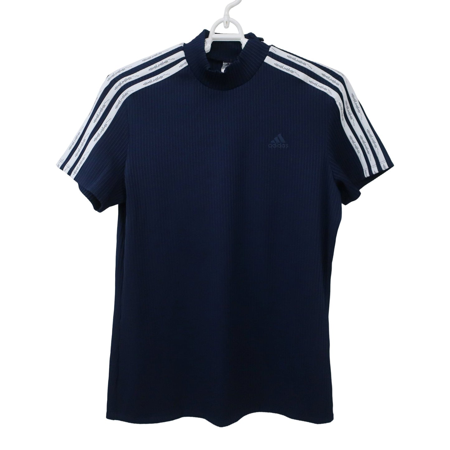 adidas(アディダス) 半袖モックネックシャツ ネイビー レディース OT N