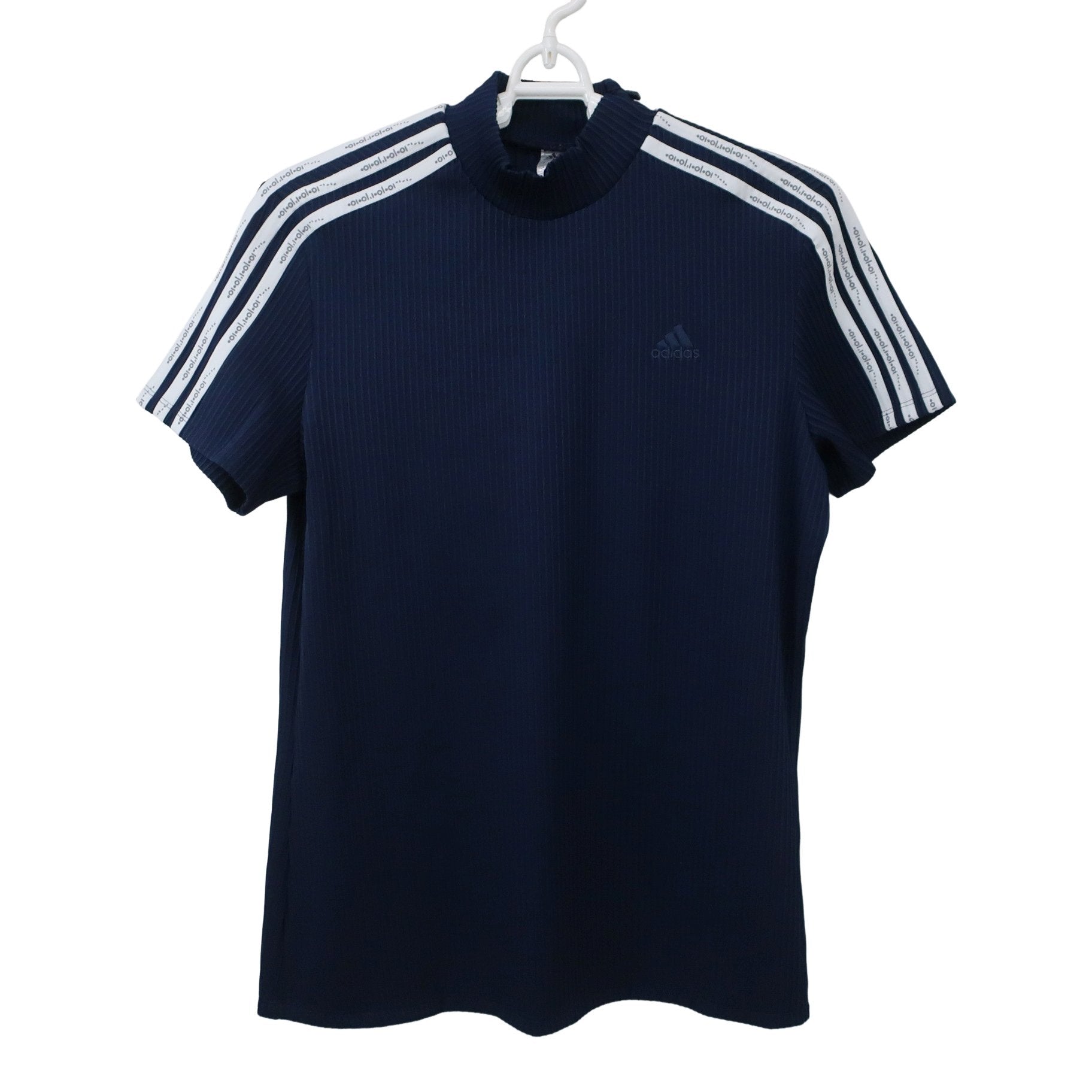 adidas(アディダス) 半袖モックネックシャツ ネイビー レディース OT N