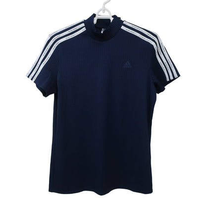 adidas(アディダス) 半袖モックネックシャツ ネイビー レディース OT N