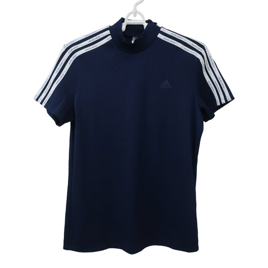 adidas(アディダス) 半袖モックネックシャツ ネイビー レディース OT N