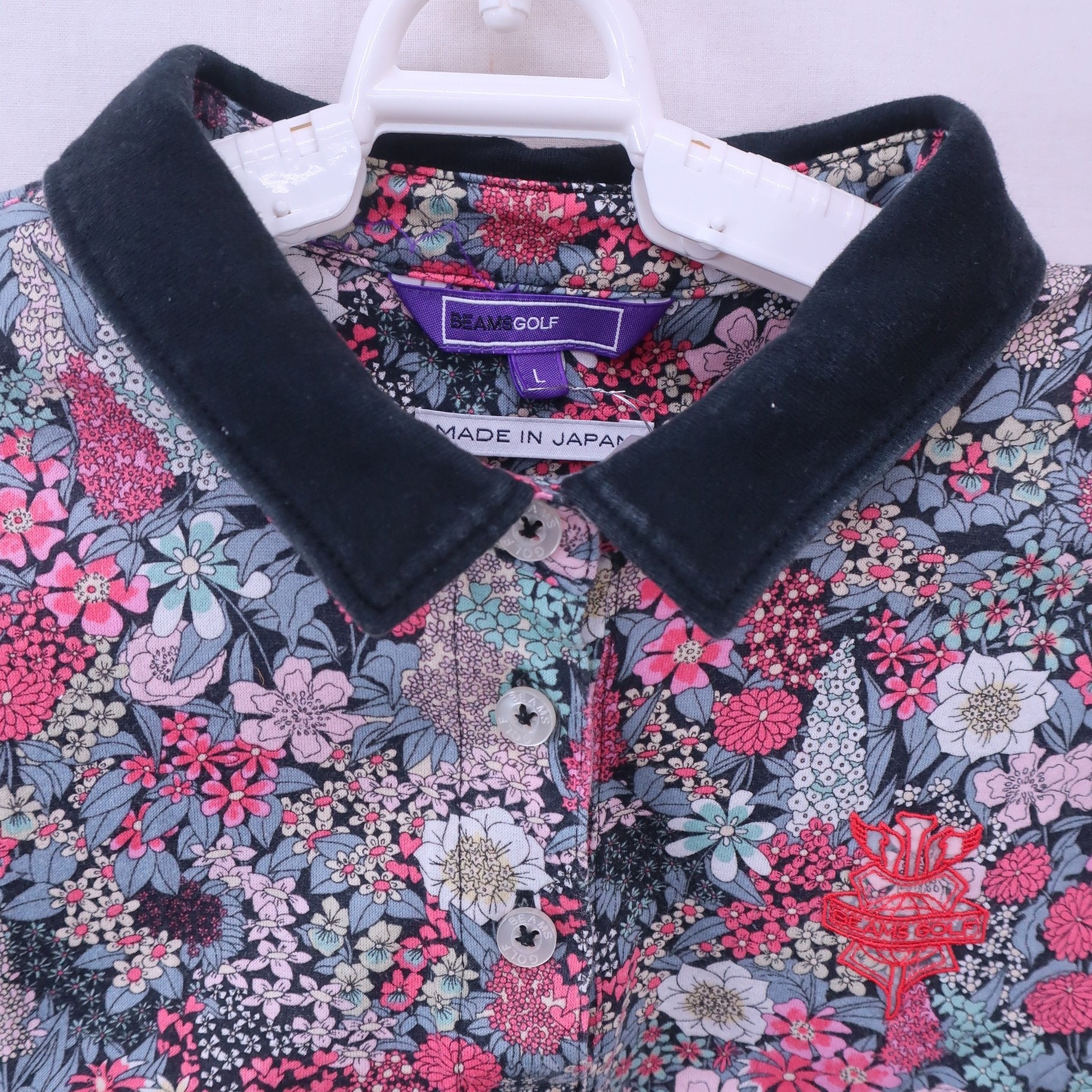 BEAMS GOLF(ビームスゴルフ) ポロシャツ 花柄 レディース L C